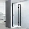 Puerta Corredera Negra Mate Simple Minimalista Cabina de Ducha Integrada Mampara de Baño para el Hogar Puerta de Vidrio