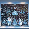 Decoraciones navideñas, nieve y hielo cálidos de invierno, renos, pegatinas de vidrio de Santa Claus, muñeco de nieve, pegatinas electrostáticas de árbol de Navidad
