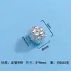 Accesorios de Plata Pura S999 Calabaza Sólida de Flor de Durazno Atrae Riqueza Amuleto de la Suerte Colgante Venta al por Mayor