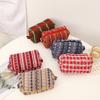 Papelería Tejida Creativa Bolsa de Lápices Vintage Estilo Étnico Bolsa de Cosméticos Bolsa de Almacenamiento de Gran Capacidad Bolsa de Lápices de Lana