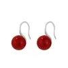 Pendientes Redondos de Perla en Plata de Ley S925 Estilo Retro Francés para Mujer, Lujo Accesible, Simples y Versátiles, Zapatos de Tacón Alto, Ganchos para Orejas, Pendientes de Botón, Pendientes