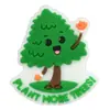 Encantos para Zapatos de Goma Suave Pvc con Tema de Reciclaje de la Tierra Ecológico Accesorios Transfronterizos Verdes de Caridad para Zuecos Hebillas de Zapatos para Armar al por Mayor