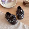 Zapatos Andadores para Bebé Niña Zapatos de Princesa con Encaje Estilo Ballet Zapatos Pequeños de Cuero para Niñas Suela Suave Nuevo Estilo Lazo Lindos Zapatos Individuales para Bebé