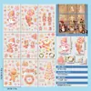 Decoraciones de Navidad, Pegatinas Estáticas para Puertas y Ventanas de Cristal, Personas de Jengibre, Soldados, Cascanueces