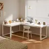 Canto de mesa mesa em L para computador canto de casa mesa de estudo integrada mesa dupla para meninas Bancada escrita