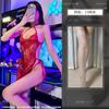 Lencería Sexy de Noche, Bata de Noche con Encaje de Pestañas, Uniforme, Belleza Estilo Chino, Cheongsam Retro Transparente con Cordones, Bata de Noche con Cordones