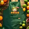 Delantales para Fruterías con Impresión de Logo Personalizado, Uniformes de Trabajo Modernos para Camareros para Cadenas de Supermercados de Alimentos Frescos