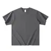 Camiseta Blanca de Algodón Puro de Manga Corta de Peso Pesado para Hombre y Mujer, Gruesa y No Transparente, Camiseta Básica Blanca Pura de Cuello Redondo, Camiseta de Manga Corta