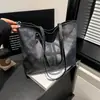 Bolsa de Grande Capacidade Moda Tendência Estilosa Casual Retrô Bolsa de Ombro Feminina Outono e Inverno 2025 Nova Bolsa Tote