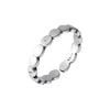 Anillo redondo retro de plata esterlina 925 para mujer, simple, elegante estilo INS, personalizado, abierto 5453L