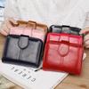 Yamashi mayoreo Nuevo Moda Mujer cuero encerado al aceite Corea lindo personalidad Mini tarjetero billetera corta para mujer