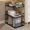 Prateleira Móvel para Mochilas Escolares no Atacado, Cesta de Armazenamento sob a Mesa, Armazenamento Doméstico, Armazenamento de Mesa, Carrinho com Rodas, Armazenamento de Estante