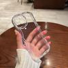 Adequado para Capa de Celular Apple 14 Novo Iphone17Air Anti-Queda 15/13Pro Padrão Creme 8 Capa Transparente Atacado