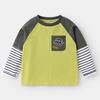 Conjunto de Roupa Estilo Europeu para Meninos com Camiseta de Manga Longa Falsa de Duas Peças e Calça, Roupas Infantis de Outono e Primavera para Crianças e Bebês