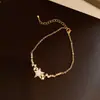 Pulsera de estrella de circonita ultrafemenina estilo coreano, pulsera de moda minimalista, lujo ligero con un toque de alta gama, joyería versátil para mujer