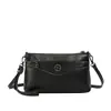 Bolso Cuadrado Pequeño de Cuero Suave Retro con Cremallera Multicapa Versátil para Viajes Diarios Hombro Único Cruzado de Mano Bolso Pequeño Simple para Mujer