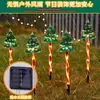 Luces Solares LED para Suelo para Jardín, Estrella de Cinco Puntas, Árbol de Navidad, Decoración de Copo de Nieve, Cadena de Luces de Suelo, Luces Decorativas de Navidad