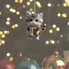 Nuevo adorno plano de acrílico con diseño de gato lindo transfronterizo para coche, accesorio de mochila y decoración del hogar