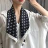 Pañuelo Cuadrado Pequeño, Pañuelo de Seda, Moda Retro, Estampado de Letras Tridimensional, Pañuelo para Vestir Profesional, Pañuelo de Seda Artificial, Moderno para el Trayecto al Trabajo