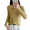 Suéter de punto con cuello polo abotonado para mujer, nuevo estilo otoño 2026, jersey versátil de corte ajustado, top de capa base