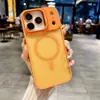 Funda para Teléfono Móvil Adecuada para Iphone17Promax Piel Mate Succión Magnética Soporte para Lente Apple 17 Funda Protectora Anticaídas