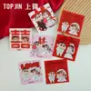 Shangjin Producto Nuevo Serie de Tarjetas Personaje Xiaoxin Xiu Tarjetas de Felicitación para Ramo de Boda y Compromiso Tarjetas de Doble Felicidad Tarjetas Florales Colgantes para DIY
