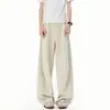 Pantalones de paracaidista holgados estilo americano, pantalones de pierna ancha rectos holgados de moda para verano, pantalones casuales versátiles de pierna curva para hombre