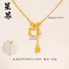 Collar Colgante de Hello Kitty Hueco Chapado en Oro Atrae Fortuna, Cadena de Clavícula Exquisita, Regalo Perfecto para Novia