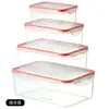Contenedores de plástico para alimentos, tapas de PP de grado alimenticio, loncheras, almacenamiento para refrigerador y cocina, cuadrados, transparentes, herméticos
