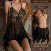 Yiyue lencería sexy sexy tirantes mariposa camisón caliente malla transparente tentación belleza espalda uniforme pijamas 8862