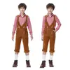 Traje tradicional bávaro para padres e hijos, atuendo alemán para Oktoberfest, camisa a cuadros, overol bordado, nuevos colores