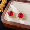 Pendientes de Borla Redonda con Circonita de Aguja Plateada Estilo Nuevo Retro Elegantes Versátiles Pendientes de Lujo Ligero de Gama Alta para Mujer