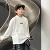 Camada Base de Pelúcia para Meninos 2026 Novo Estilo Camiseta de Gola Alta Meia para Bebê Roupa de Inverno Infantil Top T Aconchegante Espesso