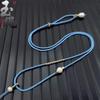 Corda de pingente de pérola de alta qualidade DIY trançada à mão corda de pescoço natural corda de colar de ágata de jade fina ajustável