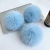 Bolas de Piel Sintética de Zorro, Bolas de Felpa de Colores, Accesorios para Ropa y Zapatos, Colgantes para Sombreros, Bolas de Piel Grandes, Manualidades Transfronterizas