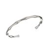 Acero de titanio brazalete abierto de bambú que no se decolora para mujer ins estilo simple frío diseño de nicho retro pulsera que combina con todo