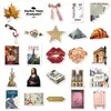 50 Piezas de Pegatinas de Diario de Viaje Francés Torre Eiffel Arquitectura Personalizada Transfronterizas Más Vendidas Cuaderno Pegatinas de Taza de Té de Leche