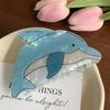 Pinza de cola de caballo de ballena azul de dibujos animados, pinza divertida de delfín, pinza de tiburón de animal lindo, accesorios para el cabello de vacaciones en la playa, venta al por mayor