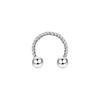 Anillo de Nariz de Acero Inoxidable Europeo y Americano Twist Barra Herradura Agujero sin Agujero Clavo para Nariz Clip para Nariz Anillo BCR Simple Línea Twist Joyería para Piercing en Forma de C