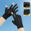 Guantes de Protección Solar para Hombre Verano Delgados con Dedos Expuestos Seda de Hielo Para Conducir Montar Fugas Dos Dedos Pesca Luya Para Llevar Medio Dedo Verano