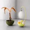 Juguete para gatos tipo vaso con pluma de hierba gatera, dispositivo autoentretenido para aliviar el aburrimiento, palo para provocar gatos, juguete para gatitos, palo de menta para morder