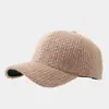 Gorra de Béisbol de Color Sólido Simple Nueva para Otoño e Invierno Gorra de Béisbol Tejida Casual para Exteriores Versión Coreana Sombrero Grueso Cálido para Pareja