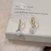 Pendientes Colgantes Ojo de Gato Blancos, Pendientes de Lujo Ligero y de Alta Gama, Estilo Coreano, Pequeños y Delicados, Pendientes Versátiles y Elegantes