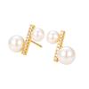 Moda Simples Imitação Brincos de Pérolas Naturais Mulheres de Alta Qualidade Luz de Luxo Design Exclusivo Nicho Elegante Brincos de Pérolas Brincos