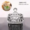 Taça de Vidro para Caviar Estilo Ocidental com Tampa, Prato de Cozinha Molecular Francesa, Tigela de Sobremesa, Tigela Mousse para Sobremesa de Restaurante