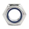 Acero inoxidable 201 tuerca autoblocante de nylon engrosada anti-aflojamiento hexagonal anti-aflojamiento antideslizante tornillo autoblocante tapa m4m16