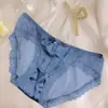 Calcinhas Populares de Comércio Exterior Transfronteiriço Francesas Retrô de Cetim Branco para Mulheres, Verão Finas de Renda Sexy de Malha
