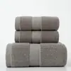 Conjunto Multipeças de Algodão Puro Transfronteiriço Macio e Absorvente para Uso Doméstico Adulto Algodão Engrossado Toalha Quadrada Conjunto de Toalhas de Banho