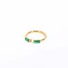 Anel de abertura ajustável S925 prata pedra verde europeu e americano temperamento moda simples retro geométrico japonês e coreano anel feminino