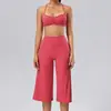 Conjunto de Yoga Xiga para Mulheres: Sutiã Esportivo de Alta Qualidade à Prova de Choque, Conjunto de Yoga com Calça de Cintura Alta de Comprimento Médio de Secagem Rápida e Ajustada 2013